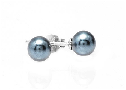 Rhodium Plated | Pearl Set Stud Earrings